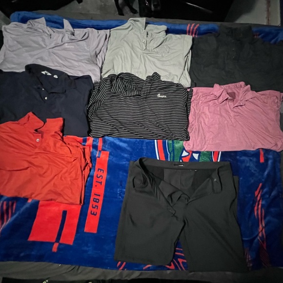 Other - 7 Chick-fil-A XL Polos and 1 Men’s grey Chick-fil-A pants
